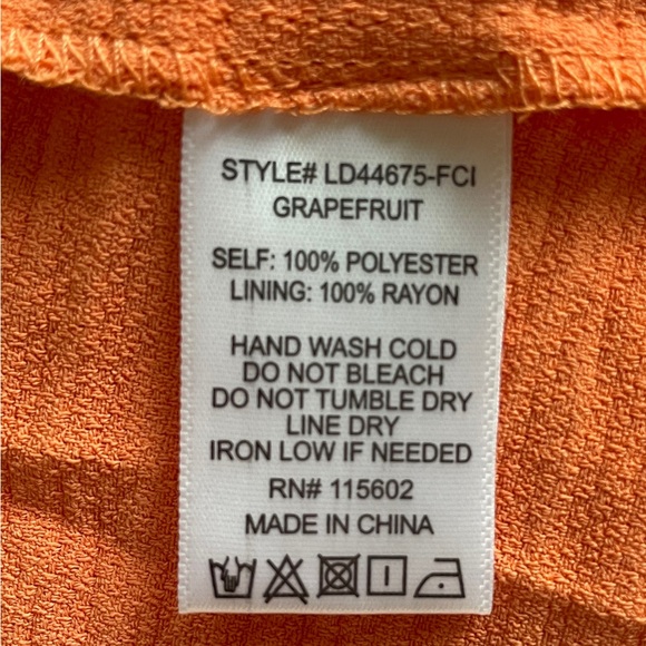 Summer Dress Open Back, color grapefruit, from a boutique NWT - Picture 11 of 12